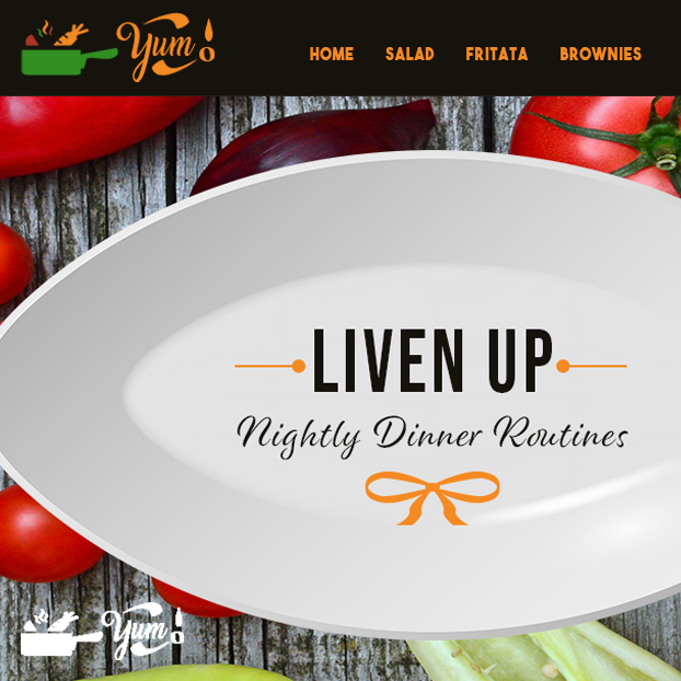 Single Page Cooking Website example